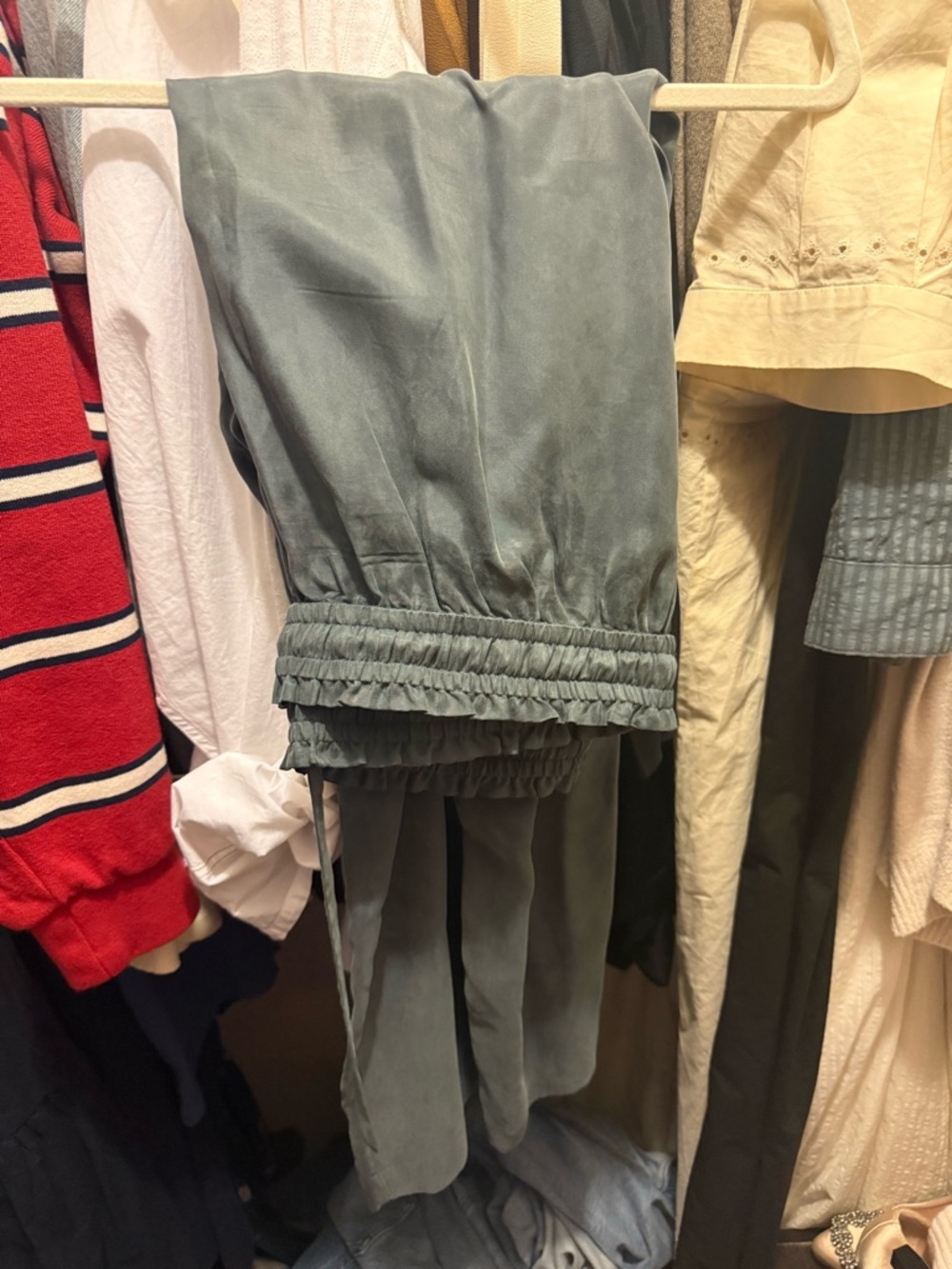 Jenni Kayne Rio Relaxed Drawstring Pants in Slate Blue - Picture 3 of 5